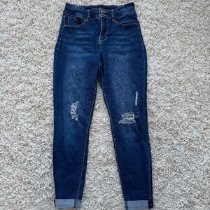 Womens royalty high rise ankle cuffed skinny jeans size 6